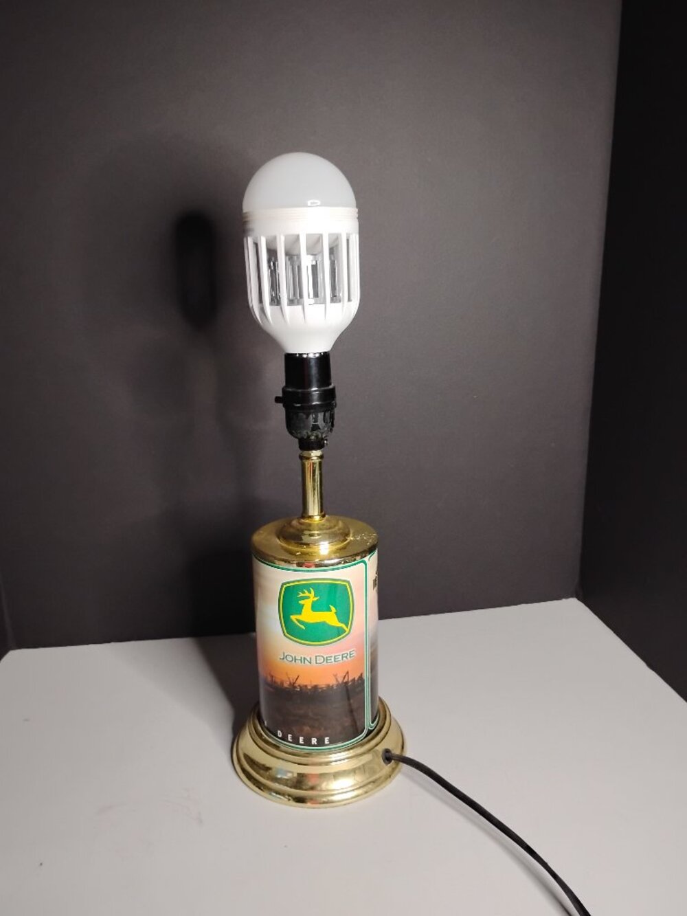 John Deere 12" Table Lamp Nothing Runs Like A Deere & Mosquito Killer Light Bulb
